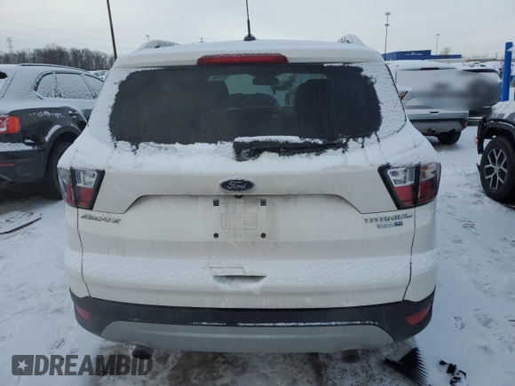 2017 Ford Escape Titanium with VIN 1FMCU9JD0HUE33552, listed as a Copart auction lot 45757535 with 59,628 mi miles and Clean Title. Bid and sale history available at carsss.com. Image 6.