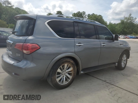 2017 Infiniti QX80 with VIN JN8AZ2NE7H9151603, listed as a Copart auction lot 60823795 with 128,027 mi miles and Clean title. Bid and sale history available at DreamBid. Image 3.