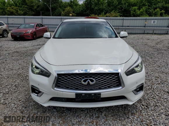 2021 Infiniti Q50 Luxe with VIN JN1EV7BR5MM753035, listed as a Copart auction lot 58970045 with 62,927 mi miles and Salvage title. Bid and sale history available at DreamBid. Image 5.