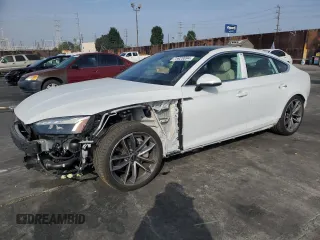 2023 Audi A5 Sportback S line Premium z VIN WAUDACF5XPA046455, wystawiony jako Copart lot #75923694 z przebiegiem 13 480 mil mil oraz Szkoda całkowita • Salvage title. Historia ofert i sprzedaży dostępna na DreamBid. Obrazek 1.