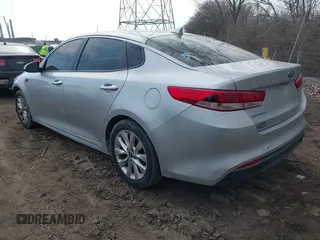 2017 Kia Optima LX with VIN 5XXGT4L36HG147615, listed as a IAAI auction lot 41710145 with 125,743 mi miles. Bid and sale history available at carsss.com. Image 3.