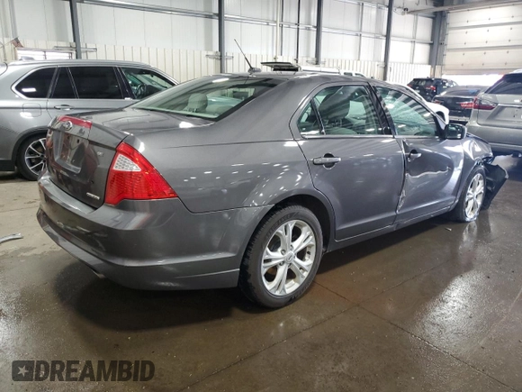 2012 Ford Fusion SE with VIN 3FAHP0HG9CR323277, listed as a Copart auction lot 59501005 with 84,658 mi miles and Salvage title. Bid and sale history available at DreamBid. Image 3.