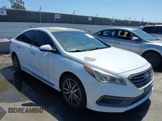 2015 Hyundai Sonata Sport with VIN 5NPE34AB4FH092665, listed as a IAAI auction lot 41967149 with 176,987 mi miles and . Bid and sale history available at carsss.com. Image 1.