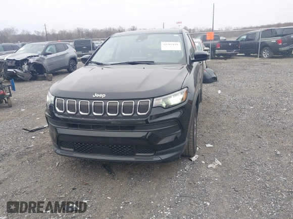 2022 Jeep Compass Sport with VIN 3C4NJCAB9NT213978, listed as a IAAI auction lot 41787199 with 29,142 mi miles and . Bid and sale history available at carsss.com. Image 13.