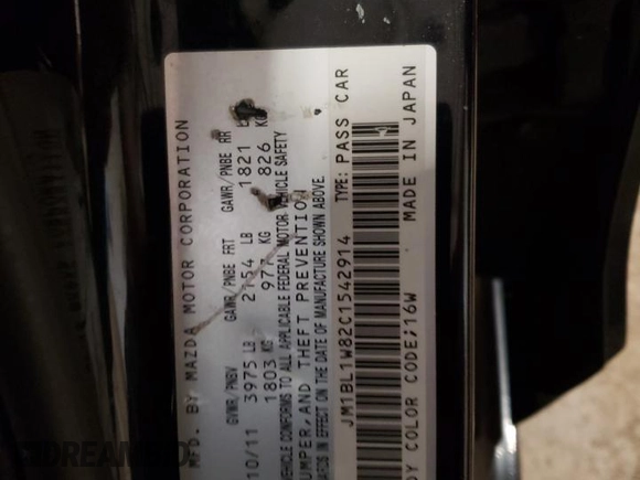 2012 Mazda 3 i Grand Touring with VIN JM1BL1W82C1542914, listed as a Copart auction lot 80790833 with 138,058 mi miles and Salvage Title. Bid and sale history available at DreamBid. Image 12.