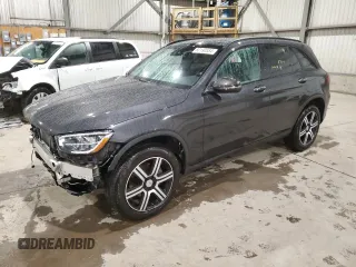 2021 Mercedes-Benz GLC with VIN W1N0G8EB3MV320970, listed as a Copart auction lot 82190584 with 21,520 mi miles and Salvage Title. Bid and sale history available at carsss.com. Image 1.