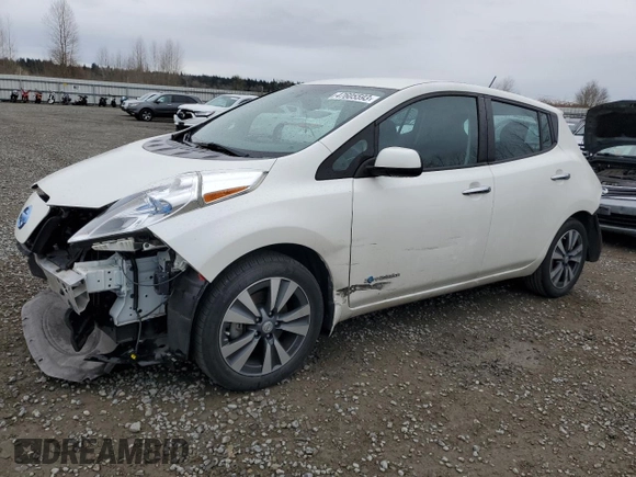 2015 Nissan LEAF SV with VIN 1N4AZ0CP2FC318640, listed as a Copart auction lot 47605593 with 48,523 mi miles. Bid and sale history available at carsss.com. Image 1.