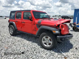 2021 Jeep Wrangler Unlimited Sport S with VIN 1C4HJXDN6MW685705, listed as a Copart auction lot 65996845 with 53,859 mi miles and Non repairable. Bid and sale history available at DreamBid. Image 4.