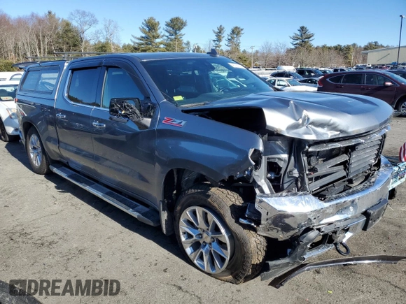2021 Chevrolet Silverado 1500 LTZ with VIN 1GCUYGEDXMZ200545, listed as a Copart auction lot 43721165 with 58,623 mi miles and Salvage Title. Bid and sale history available at DreamBid. Image 4.