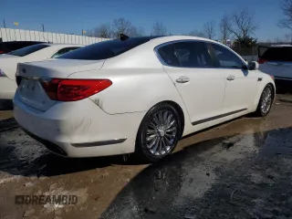 2015 Kia K900 Luxury with VIN KNALW4D40F6020543, listed as a Copart auction lot 45549255 with 164,780 mi miles and Salvage Title. Bid and sale history available at carsss.com. Image 3.