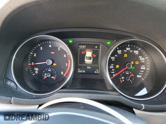 2019 Volkswagen Passat 2.0T Wolfsburg Edition with VIN 1VWLA7A31KC003676, listed as a Copart auction lot 44653595 with 28,376 mi miles and Salvage Title. Bid and sale history available at carsss.com. Image 9.