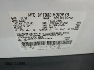 2016 Ford Police Interceptor Utility z VIN 1FM5K8ARXGGC73455, wystawiony jako Copart lot #53390105 z przebiegiem 110 137 mil mil oraz Szkoda całkowita • Salvage title. Historia ofert i sprzedaży dostępna na DreamBid. Obrazek 13.