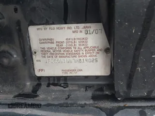 2007 Subaru Impreza i с VIN JF1GG61667H814025, выставлен на аукционе IAAI как лот 42251946 с пробегом 232 129 миль миль и . История ставок и продаж доступна на DreamBid. Изображение 9.