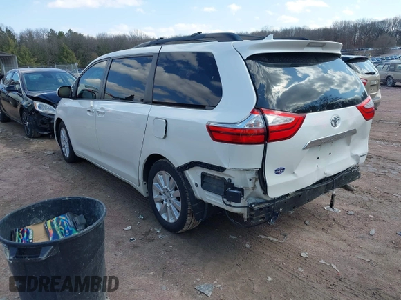 2016 Toyota Sienna XLE with VIN 5TDYK3DC5GS700459, listed as a IAAI auction lot 41905607 with Not provided miles and . Bid and sale history available at DreamBid. Image 3.