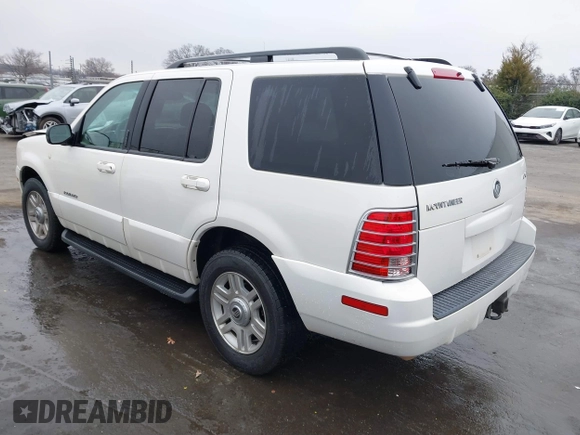2002 Mercury Mountaineer Convenience z VIN 4M2ZU86W12ZJ35003, wystawiony jako IAAI lot #41193635 z przebiegiem 168 601 mil mil oraz . Historia ofert i sprzedaży dostępna na DreamBid. Obrazek 3.