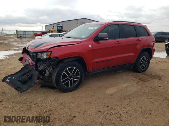 2020 Jeep Grand Cherokee Trailhawk with VIN 1C4RJFLGXLC116714, listed as a Copart auction lot 52133595 with 62,240 mi miles and Salvage title. Bid and sale history available at DreamBid. Image 1.