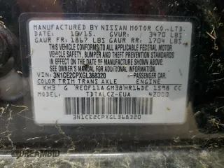 2016 Nissan Note S with VIN 3N1CE2CPXGL368320, listed as a Copart auction lot 54244865 with 113,196 mi miles and Clean Title. Bid and sale history available at DreamBid. Image 12.