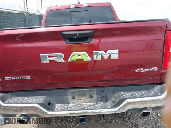2025 Ram 1500 Big Horn with VIN 1C6SRFFP0SN583236, listed as a IAAI auction lot 42109324 with 18,621 mi miles. Bid and sale history available at carsss.com. Image 16.