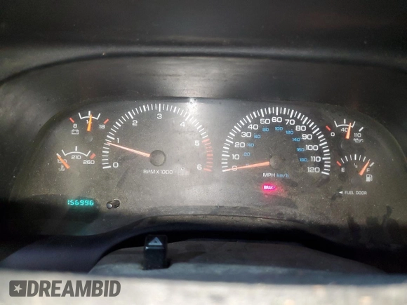 2001 Dodge 1500 with VIN 3B7HF13Y91G204298, listed as a Copart auction lot 46841055 with 156,996 mi miles and Salvage Title. Bid and sale history available at DreamBid. Image 9.