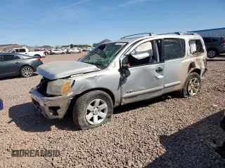 2005 Nissan Armada LE z VIN 5N1AA08A95N722524, wystawiony jako Copart lot #50602295 z przebiegiem Nie podano mil oraz Szkoda całkowita • Salvage title. Historia ofert i sprzedaży dostępna na DreamBid. Obrazek 1.