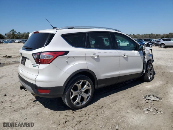 2017 Ford Escape Titanium with VIN 1FMCU0J99HUD49365, listed as a Copart auction lot 48932735 with 97,408 mi miles and Salvage Title. Bid and sale history available at carsss.com. Image 3.