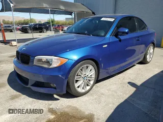 2013 BMW 1 Series 128i with VIN WBAUP7C53DVP24378, listed as a Copart auction lot 63642735 with 95,609 mi miles and Salvage title. Bid and sale history available at DreamBid. Image 1.