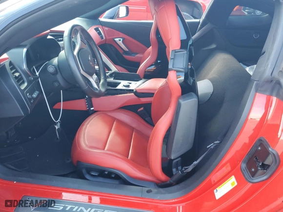 2014 Chevrolet Corvette Stingray Z51 3LT with VIN 1G1YM2D73E5130819, listed as a Copart auction lot 73765464 with 27,988 mi miles and Salvage Title. Bid and sale history available at carsss.com. Image 7.