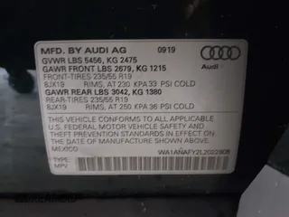 2020 Audi Q5 Premium z VIN WA1ANAFY2L2022805, wystawiony jako IAAI lot #42483481 z przebiegiem 21 195 mil mil oraz . Historia ofert i sprzedaży dostępna na DreamBid. Obrazek 9.