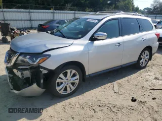 2018 Nissan Pathfinder SL with VIN 5N1DR2MN2JC638240, listed as a Copart auction lot 61828275 with 131,216 mi miles and Salvage title. Bid and sale history available at DreamBid. Image 1.