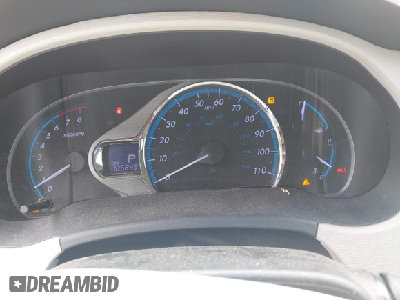 2013 Toyota Sienna XLE with VIN 5TDDK3DC3DS054803, listed as a IAAI auction lot 42389252 with 185,843 mi miles and . Bid and sale history available at DreamBid. Image 7.