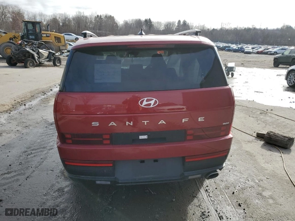 2025 Hyundai Santa Fe SEL with VIN 5NMP2DGL3SH070062, listed as a Copart auction lot 80900934 with 0 mi miles and Salvage Title. Bid and sale history available at carsss.com. Image 6.