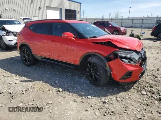 2020 Chevrolet Blazer RS with VIN 3GNKBKRS8LS551946, listed as a Copart auction lot 53561305 with 62,697 mi miles and Salvage title. Bid and sale history available at DreamBid. Image 4.
