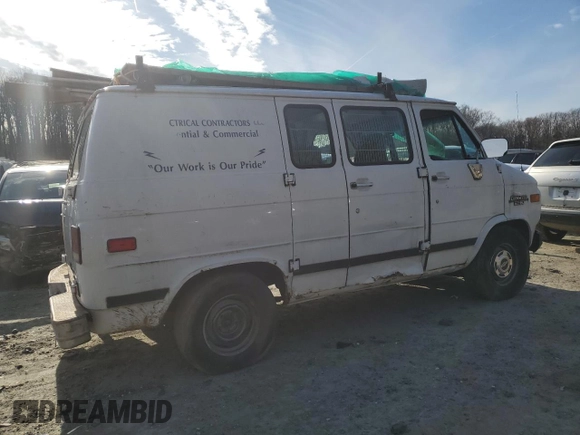 1995 Chevrolet Chevy Van z VIN 1GCEG25Z1SF202088, wystawiony jako Copart lot #44373315 z przebiegiem 184 821 mil mil oraz Szkoda całkowita • Salvage title. Historia ofert i sprzedaży dostępna na DreamBid. Obrazek 3.