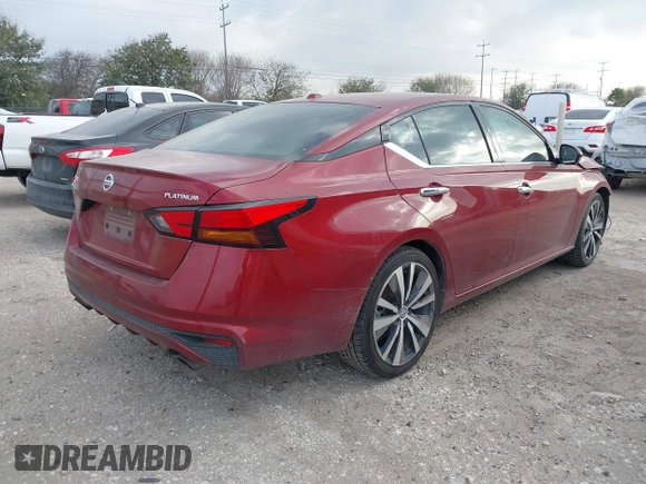 2020 Nissan Altima Platinum with VIN 1N4BL4FVXLN300460, listed as a IAAI auction lot 41606829 with 73,456 mi miles and . Bid and sale history available at carsss.com. Image 4.
