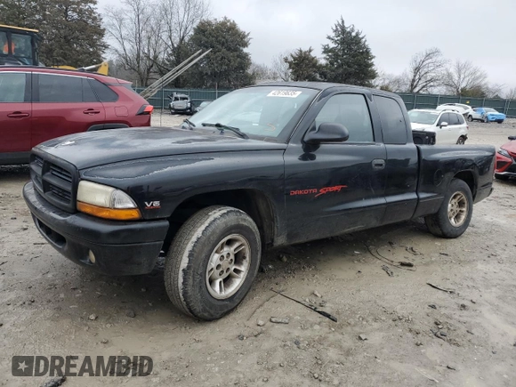1999 Dodge Dakota SLT with VIN 1B7GL22X0XS275846, listed as a Copart auction lot 42619635 with 176,527 mi miles and Salvage Title. Bid and sale history available at carsss.com. Image 1.