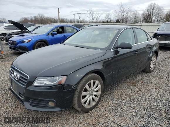 2012 Audi A4 2.0T Premium with VIN WAUBFAFL7CN006834, listed as a Copart auction lot 51216225 with 173,349 mi miles and Salvage Title. Bid and sale history available at carsss.com. Image 1.