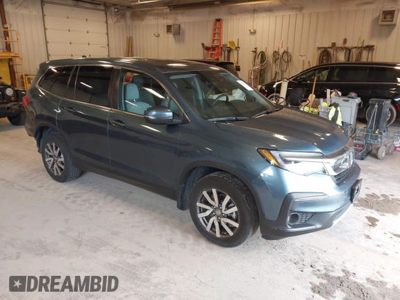 2021 Honda Pilot EX-L z VIN 5FNYF6H54MB082455, wystawiony jako IAAI lot #42343787 z przebiegiem 25 954 mil mil oraz . Historia ofert i sprzedaży dostępna na DreamBid. Obrazek 1.