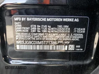 2021 BMW X1 xDrive28i с VIN WBXJG9C0XM5T71386, выставлен на аукционе Copart как лот 60486845 с пробегом 75 196 миль миль и Списание • Salvage title. История ставок и продаж доступна на DreamBid. Изображение 13.
