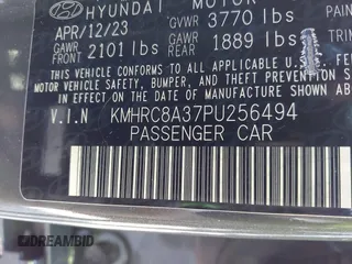 2023 Hyundai Venue SEL с VIN KMHRC8A37PU256494, выставлен на аукционе IAAI как лот 39727783 с пробегом 20 170 миль миль и . История ставок и продаж доступна на DreamBid. Изображение 9.