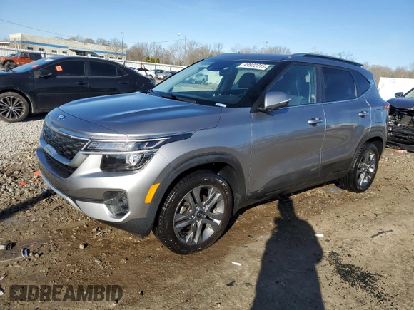 2021 Kia Seltos S with VIN KNDEU2AA7M7053823, listed as a Copart auction lot 49922315 with 51,701 mi miles and Salvage Title. Bid and sale history available at DreamBid. Image 1.