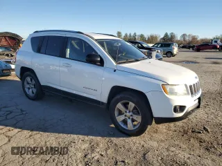 2012 Jeep Compass Latitude with VIN 1C4NJDEB1CD621748, listed as a Copart auction lot 80527374 with 0 mi miles and Salvage Title. Bid and sale history available at carsss.com. Image 4.