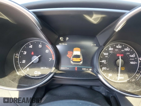 2019 Alfa Romeo Giulia Ti Sport with VIN ZARFAMBN5K7601797, listed as a Copart auction lot 79797254 with 68,077 mi miles and Salvage Title. Bid and sale history available at carsss.com. Image 9.