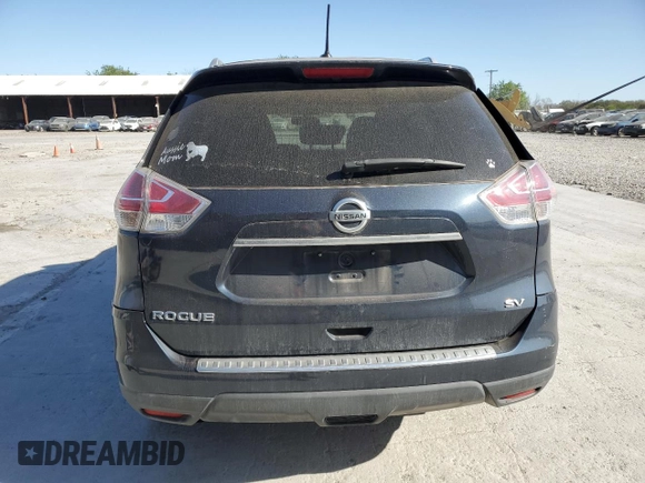2016 Nissan Rogue SV with VIN KNMAT2MT0GP698512, listed as a Copart auction lot 49680445 with 90,849 mi miles and Salvage Title. Bid and sale history available at carsss.com. Image 6.