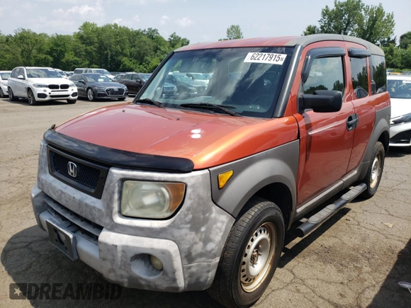 2003 Honda Element EX z VIN 5J6YH28543L031207, wystawiony jako Copart lot #62217915 z przebiegiem 207 007 mil mil oraz Czysty tytuł • Clean title. Historia ofert i sprzedaży dostępna na DreamBid. Obrazek 1.
