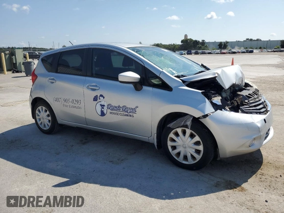 2016 Nissan Note S Plus with VIN 3N1CE2CP7GL387214, listed as a Copart auction lot 72278144 with 38,827 mi miles and Salvage Title. Bid and sale history available at DreamBid. Image 4.