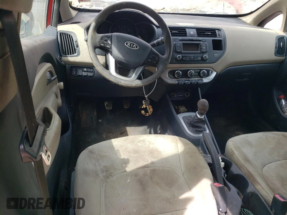 2013 Kia Rio LX with VIN KNADM4A32D6124776, listed as a Copart auction lot 54797625 with 135,217 mi miles and Clean Title. Bid and sale history available at carsss.com. Image 8.
