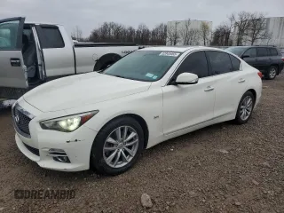 2017 Infiniti Q50 3.0t Premium with VIN JN1EV7AP8HM743069, listed as a Copart auction lot 52945965 with 211,291 mi miles and Salvage Title. Bid and sale history available at carsss.com. Image 1.