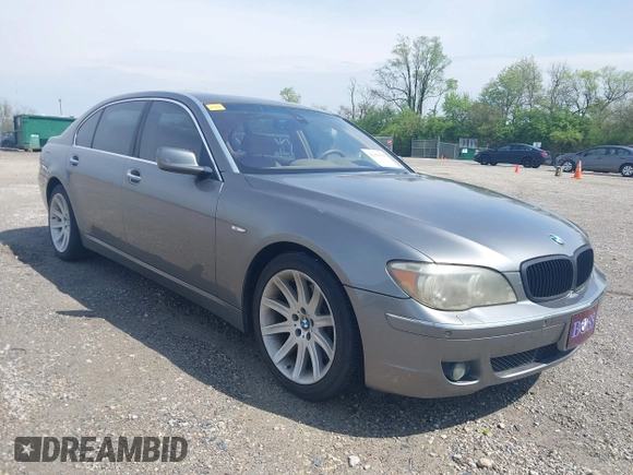 2006 BMW 7 Series 750Li with VIN WBAHN83536DT39909, listed as a IAAI auction lot 42159139 with 107,734 mi miles. Bid and sale history available at carsss.com. Image 1.
