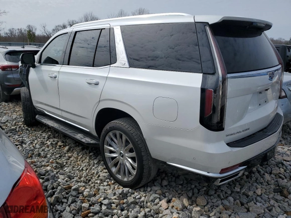 2021 Cadillac Escalade RWD Premium Luxury with VIN 1GYS3BKL0MR457504, listed as a Copart auction lot 45189305 with 84,961 mi miles and Salvage Title. Bid and sale history available at carsss.com. Image 2.