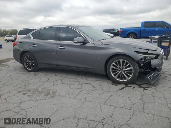 2015 Infiniti Q50 with VIN JN1BV7AR9FM420490, listed as a Copart auction lot 52794975 with 159,048 mi miles and Clean Title. Bid and sale history available at DreamBid. Image 4.